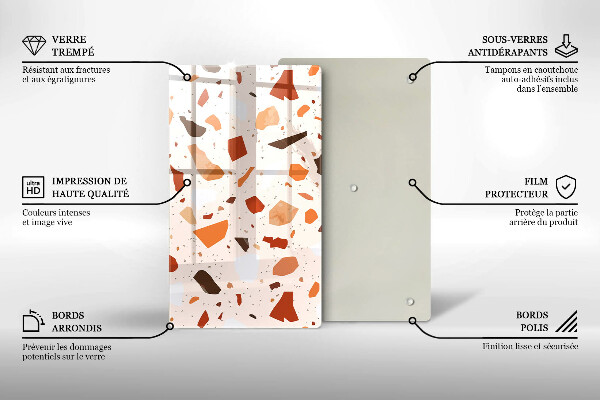 Zaščitna plošča za štedilnik Dekorativna kamenina