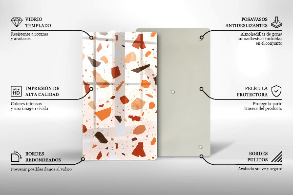 Zaščitna plošča za štedilnik Dekorativna kamenina