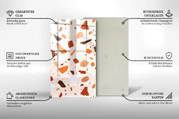 Zaščitna plošča za štedilnik Dekorativna kamenina