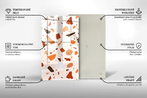 Zaščitna plošča za štedilnik Dekorativna kamenina