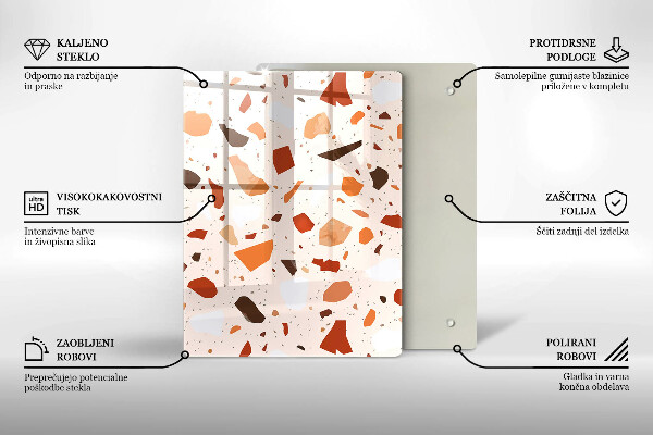 Zaščitna plošča za štedilnik Dekorativna kamenina