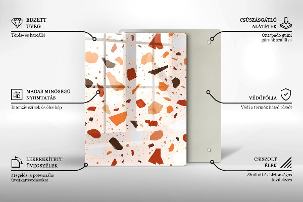 Zaščitna plošča za štedilnik Dekorativna kamenina
