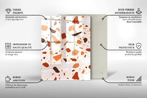 Zaščitna plošča za štedilnik Dekorativna kamenina