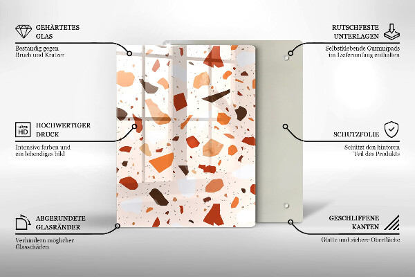 Zaščitna plošča za štedilnik Dekorativna kamenina