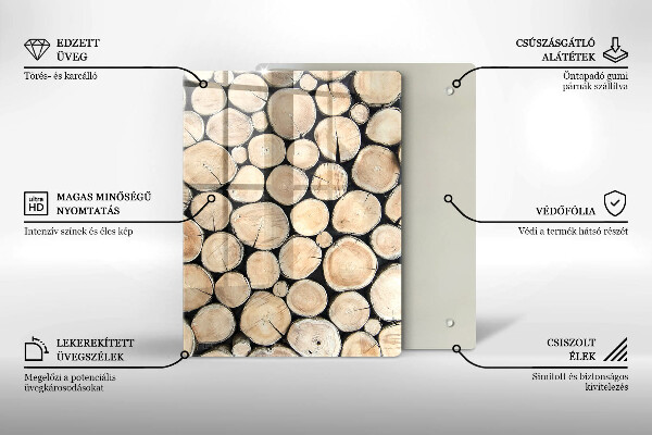 Zaščitna plošča za štedilnik Lesena debla