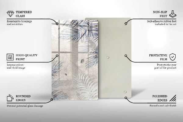 Zaščitna plošča za štedilnik Subtilni listi