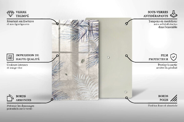 Zaščitna plošča za štedilnik Subtilni listi