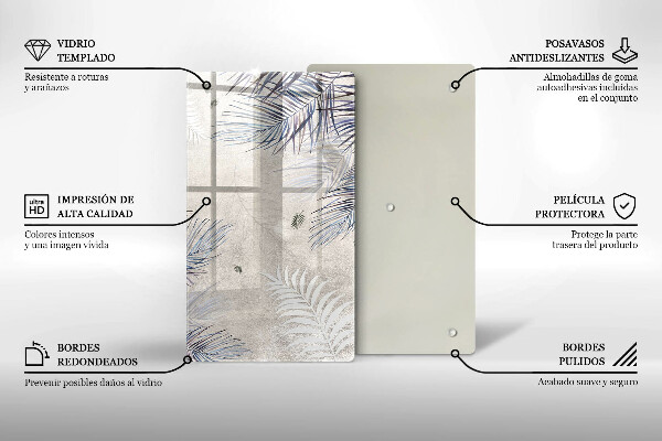 Zaščitna plošča za štedilnik Subtilni listi