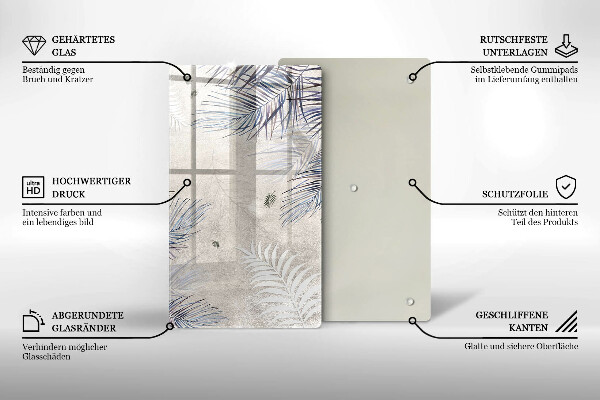 Zaščitna plošča za štedilnik Subtilni listi