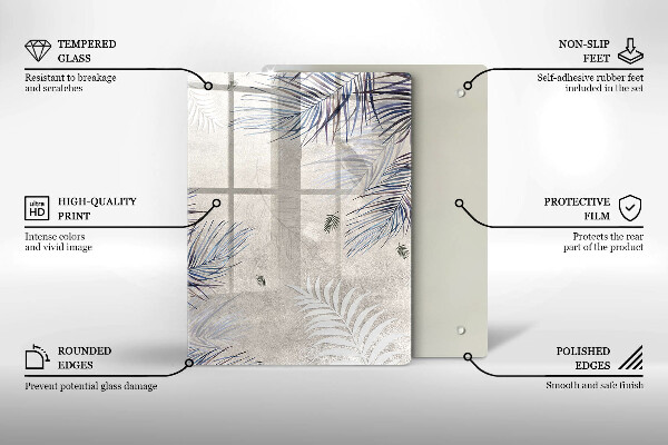 Zaščitna plošča za štedilnik Subtilni listi