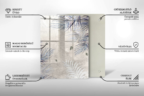 Zaščitna plošča za štedilnik Subtilni listi