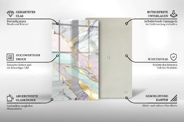 Zaščitna plošča za štedilnik Pastelni marmor