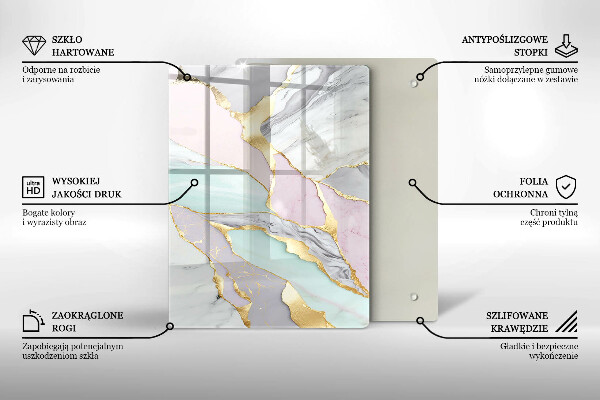 Zaščitna plošča za štedilnik Pastelni marmor