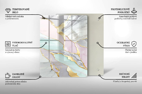 Zaščitna plošča za štedilnik Pastelni marmor