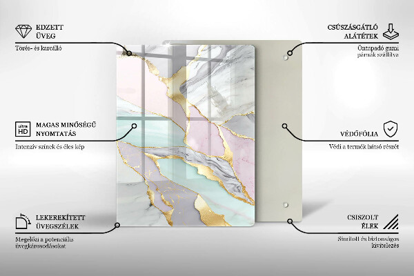 Zaščitna plošča za štedilnik Pastelni marmor