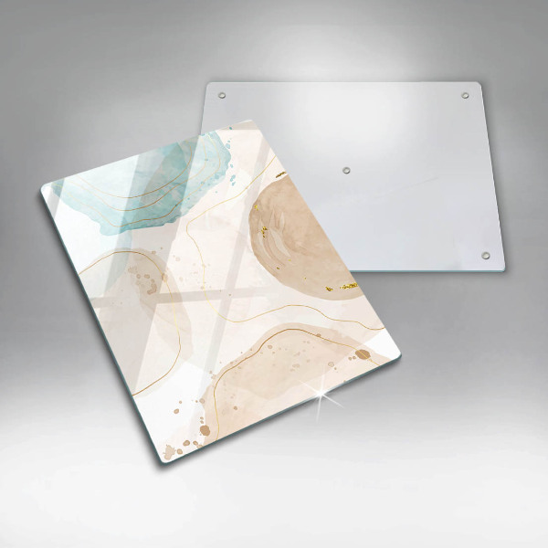 Zaščitna steklena plošča za štedilnik Boho lise in zlato