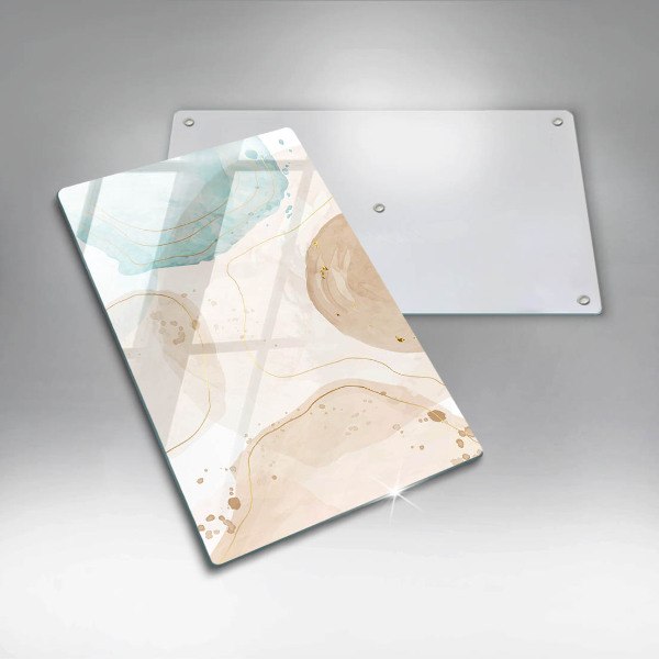 Zaščitna steklena plošča za štedilnik Boho lise in zlato