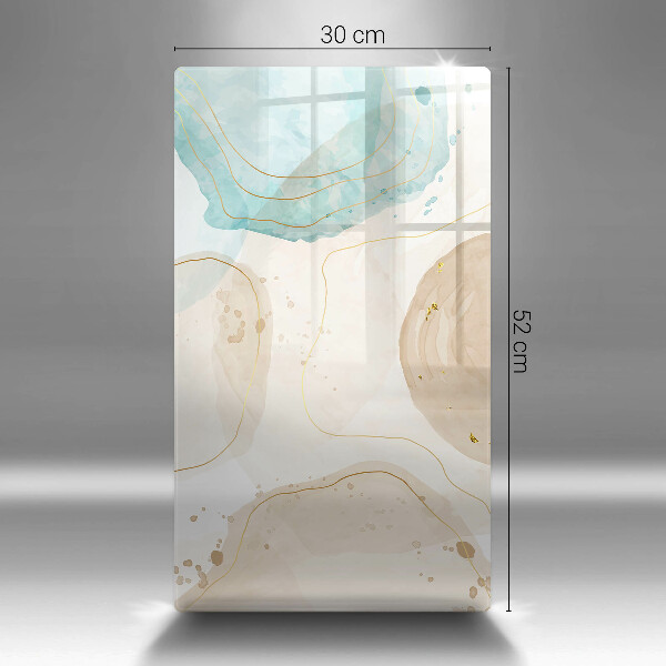 Zaščitna steklena plošča za štedilnik Boho lise in zlato