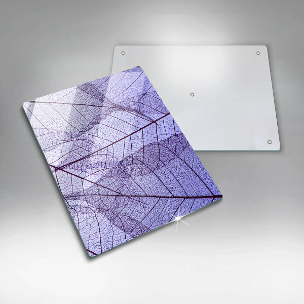 Zaščitna steklena plošča za štedilnik Listi z žilami