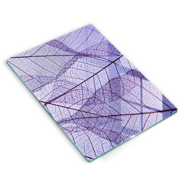 Zaščitna steklena plošča za štedilnik Listi z žilami