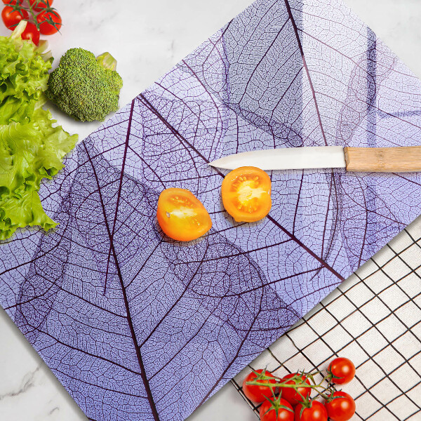 Zaščitna steklena plošča za štedilnik Listi z žilami