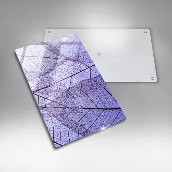 Zaščitna steklena plošča za štedilnik Listi z žilami