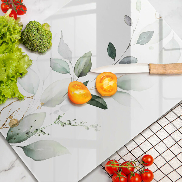 Zaščitna steklena plošča za štedilnik Akvarelni listi