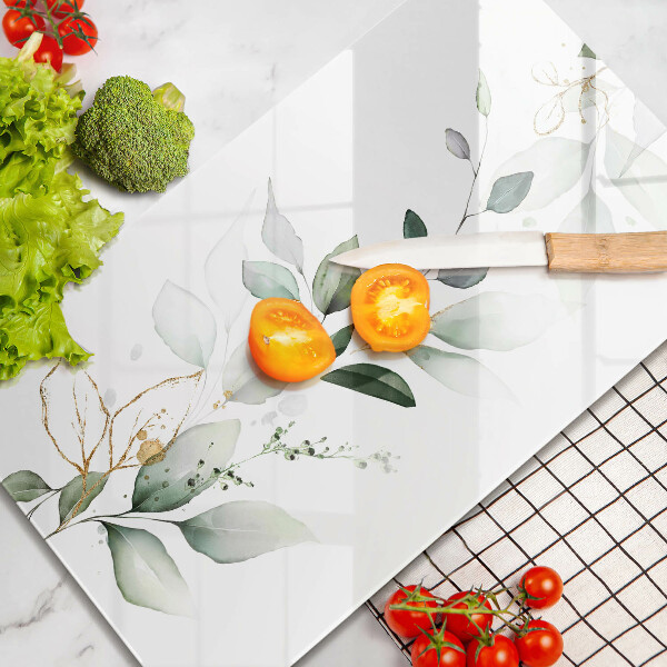 Zaščitna steklena plošča za štedilnik Akvarelni listi