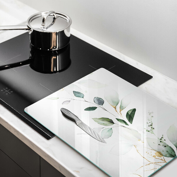 Zaščitna steklena plošča za štedilnik Akvarelni listi