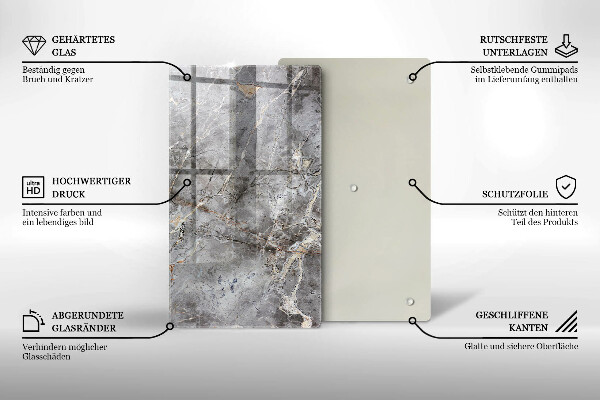 Zaščitna steklena plošča za štedilnik Kamnita tekstura