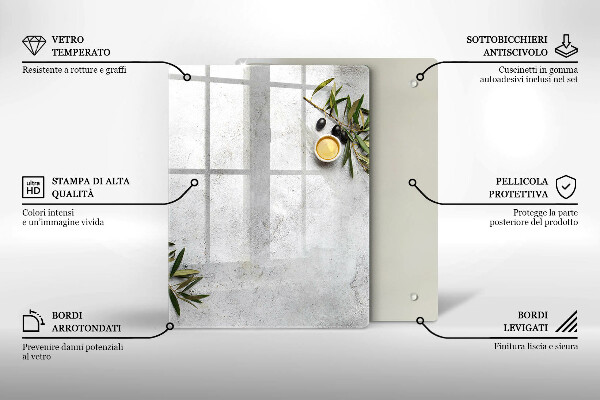 Zaščitna plošča za štedilnik Olive na betonu