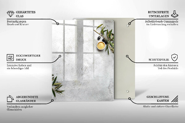 Zaščitna plošča za štedilnik Olive na betonu