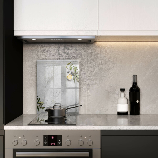 Zaščitna plošča za štedilnik Olive na betonu