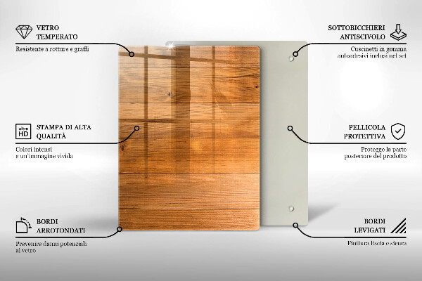 Zaščitna plošča za štedilnik Lesene deske