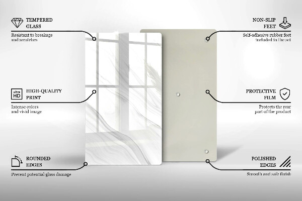 Zaščitna plošča za štedilnik Nežen marmor