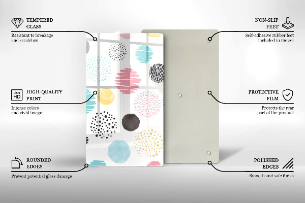 Zaščitna plošča za štedilnik Poslikane oblike