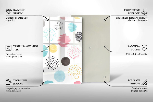 Zaščitna plošča za štedilnik Poslikane oblike