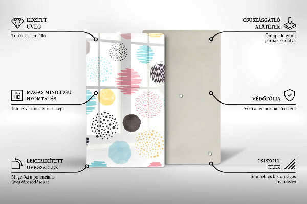 Zaščitna plošča za štedilnik Poslikane oblike