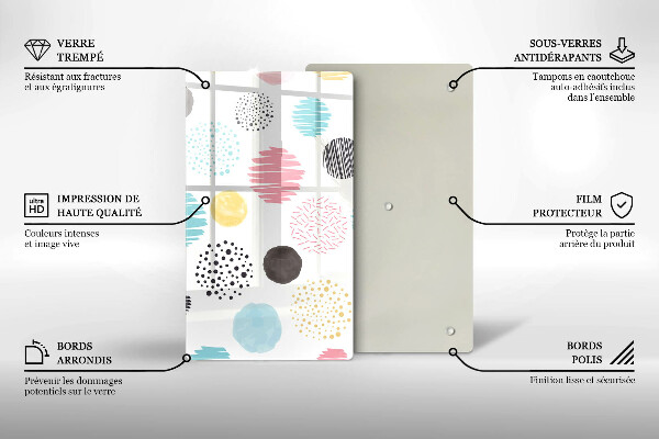 Zaščitna plošča za štedilnik Poslikane oblike