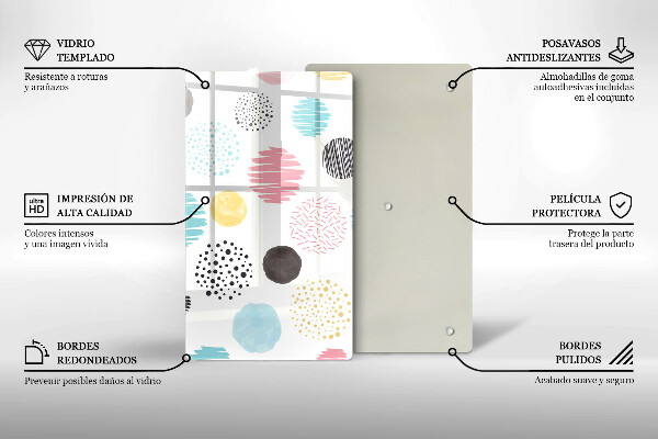 Zaščitna plošča za štedilnik Poslikane oblike