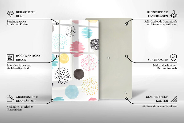 Zaščitna plošča za štedilnik Poslikane oblike