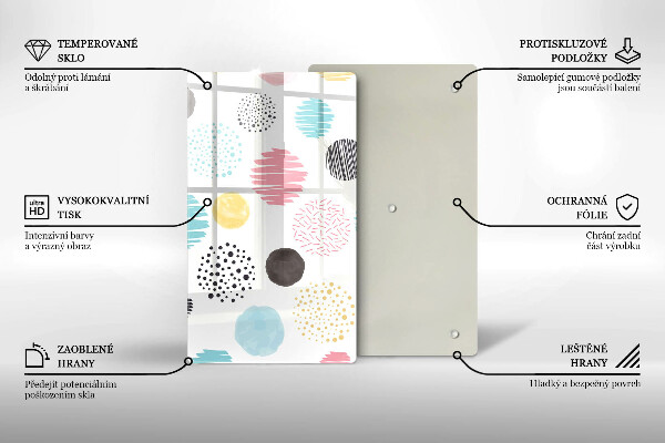 Zaščitna plošča za štedilnik Poslikane oblike