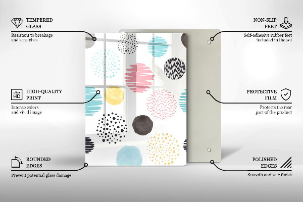 Zaščitna plošča za štedilnik Poslikane oblike