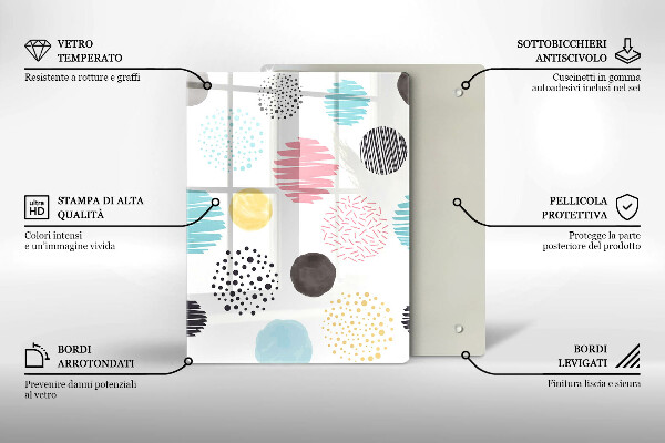 Zaščitna plošča za štedilnik Poslikane oblike