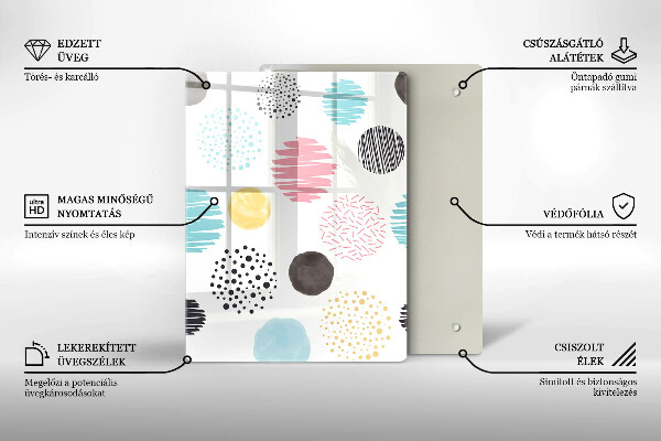 Zaščitna plošča za štedilnik Poslikane oblike