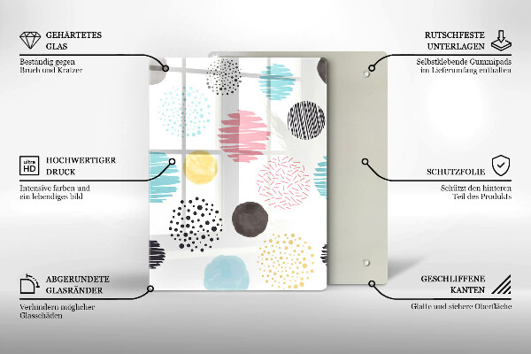 Zaščitna plošča za štedilnik Poslikane oblike