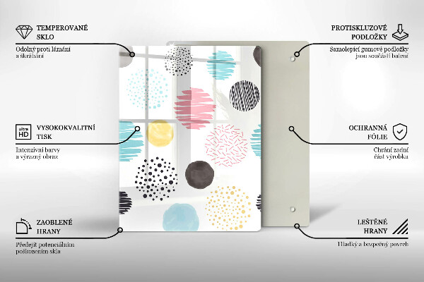 Zaščitna plošča za štedilnik Poslikane oblike