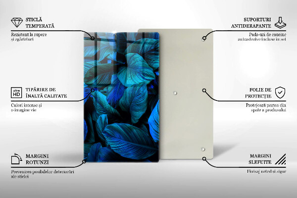 Zaščitna plošča za štedilnik Listi vegetacije v džungli