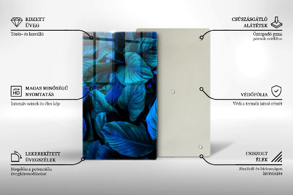 Zaščitna plošča za štedilnik Listi vegetacije v džungli