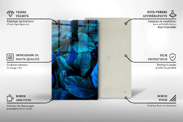 Zaščitna plošča za štedilnik Listi vegetacije v džungli